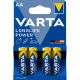 Varta Longlife Power Mignon AA Batterie 4906 LR06 (4er Blister)